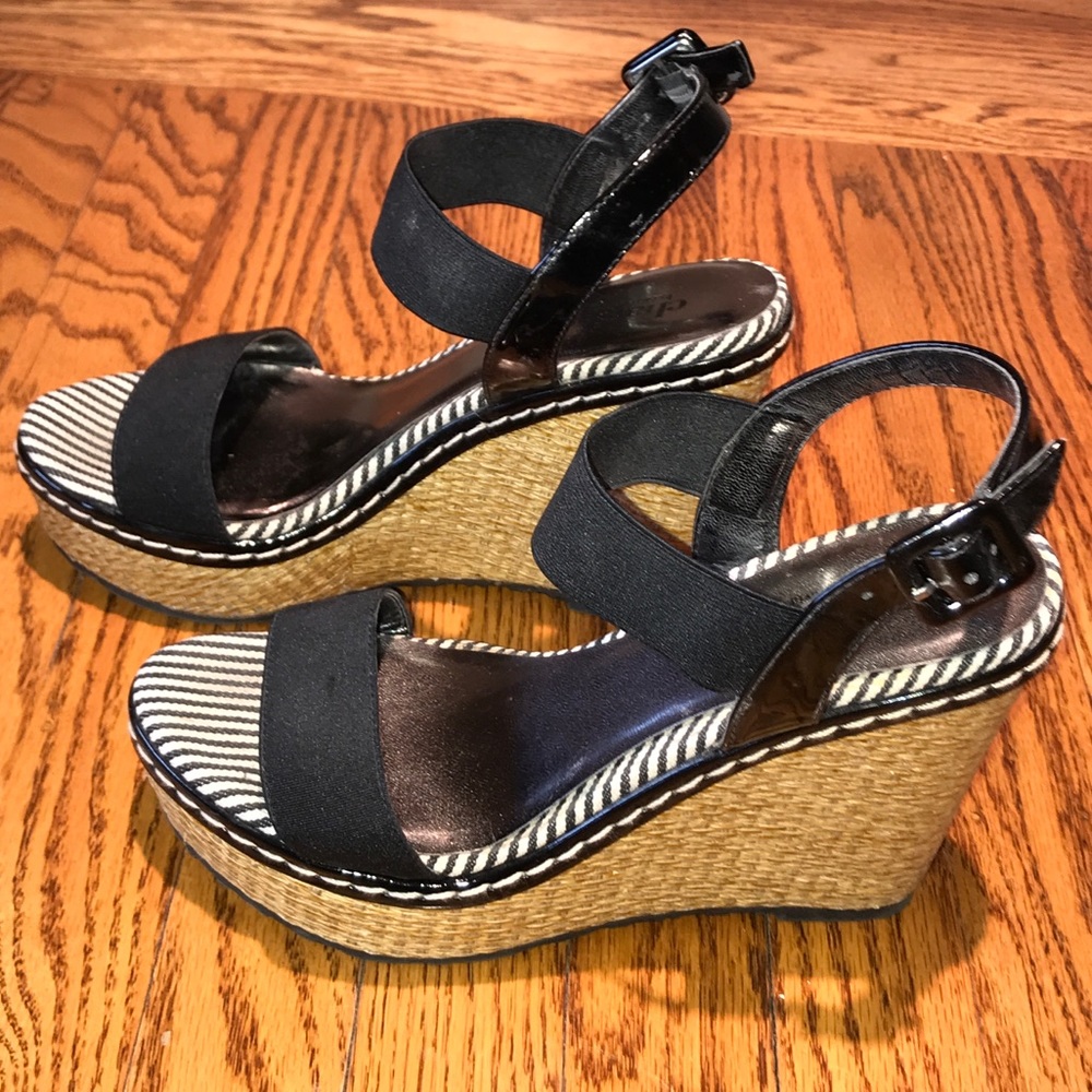 Charles by Charles David, (Black) Striped Wedge